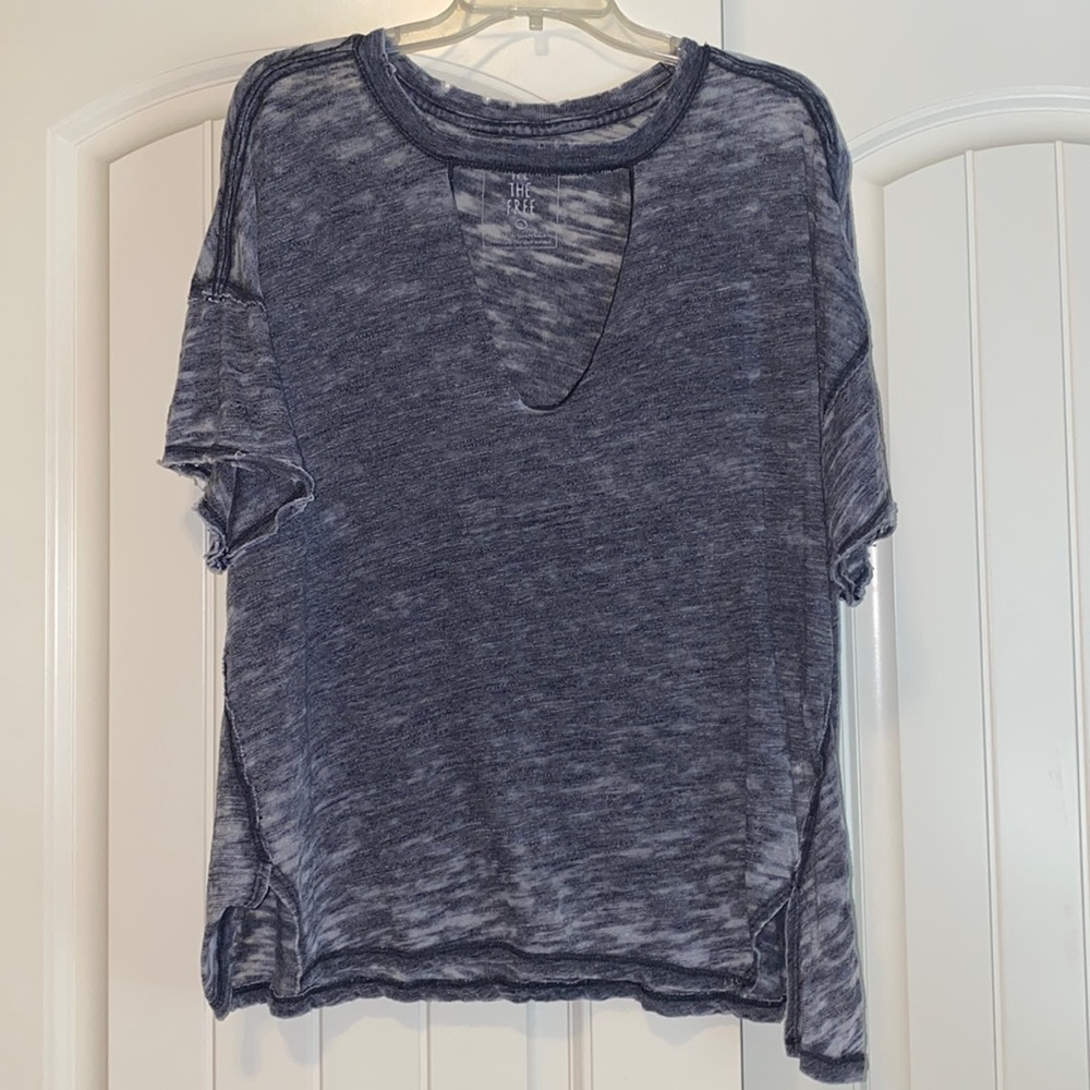 Free People cut out vneck tshirt